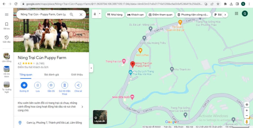 Map Puppy Farm, trang trại hoa puppy farm, trang trại puppy nuôi cún cưng